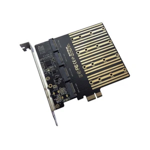 PCIE to M2 Adapter PCI Express X1 3.0 4 Port B Key M.2 NGFF SATA SSD Adapter _ou - Photo 1/11
