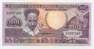 Billete sin circular Surinam 100 Gulden 1-7-1986 Pick 133.a UNC - Imagen 1 de 2