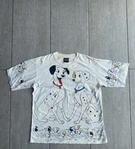 101 dalmatians Vintage T Shirt AOP Size Large 90s Graphic Top Disney Cartoon - Bild 1 von 16