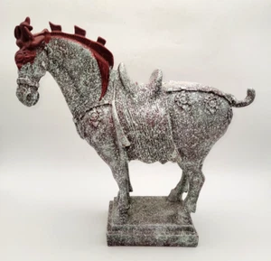 Vintage Replica Chinese Tang Dynasty Style Warrior Horse Sculpture - Picture 1 of 11