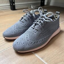 COLE HAAN ZEROGRAND Stitchlite Sneakers Women’s Size 8 Gray Pink Lace Up Knit