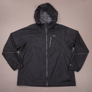 Outdoor Research OR Helium Rain Jacket Full Zip Womens 1X Plus Black 287970 EUC - Foto 1 di 10