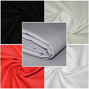 Premium Plain Polycotton Bed Sheeting Fabric 94" Extra Wide - SOLD BY THE METRE - Picture 1 of 7