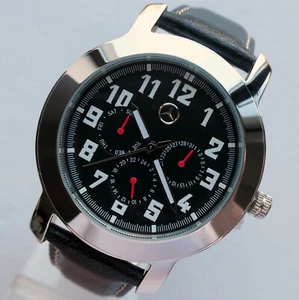 Mercedes Benz Classic Aviator Pilot Driver Day Date Car Accessory Sport Watch - Picture 1 of 12