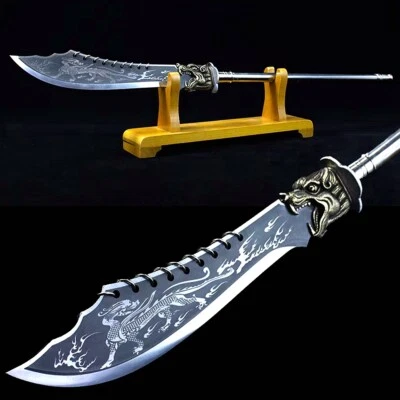 Cuchillo pequeño de nueve anillos espada china afilada hoja de acero inoxidable - Dao corto Foto 1 de 4