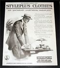 1919 OLD MAGAZINE PRINT AD, STYLEPLUS, AMERICA'S CLOTHES, GARDNER FASHION ART!