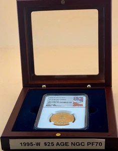 1995  $25 GOLD EAGLE NGC  PF70  ULTRA CAMEO SIGNED BY JOHN MERCANTI - Picture 1 of 7