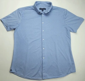 Large Mizzen + Main Halyard Shirt Mens Blue Geometric Short Sleeve Trim Fit - Picture 1 of 5