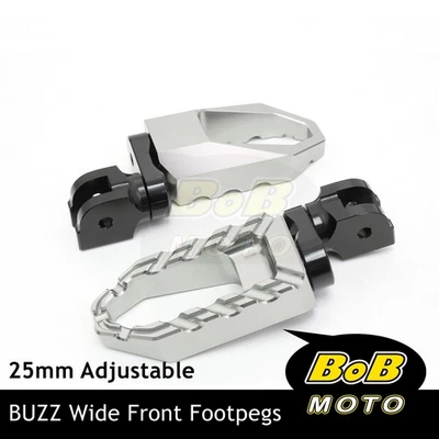 Para Suzuki GSX-R250 (GSX250R) 17-19 BUZZ 25mm Extender estriberas delanteras TITANIO Foto 1 de 4