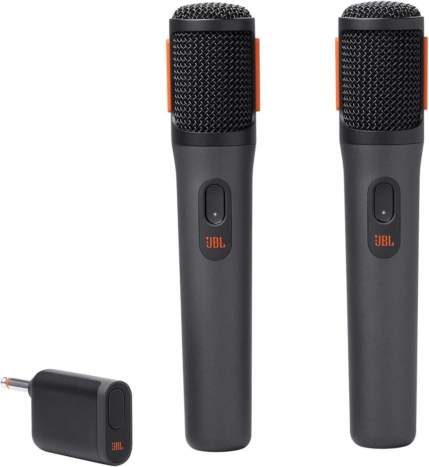 JBL Wireless Microphone, Set con 2 Microfoni Wireless e Ricevitore Wireless UHF