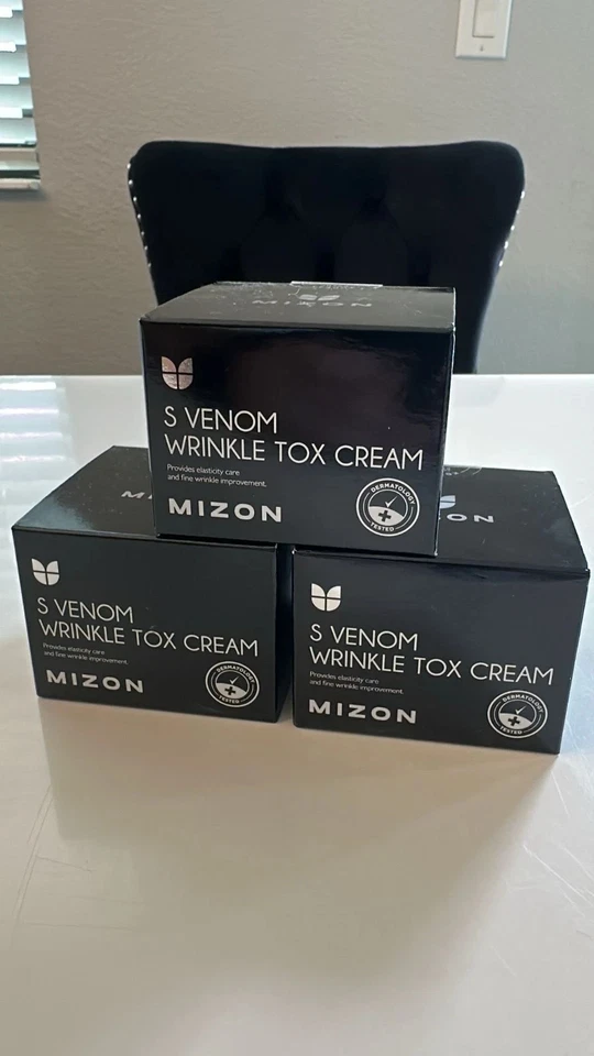 Paquete de 3 Crema Mizon S-Venom Wrinkle Tox 50 ml - Crema hidratante reafirmante con péptidos Foto 1 de 2