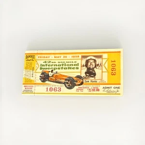 1958 Indianapolis 500 500 Mile Sweepstakes Admission Ticket - Picture 1 of 2