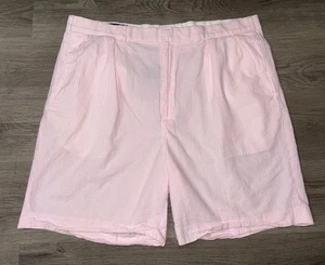Polo Ralph Lauren Pink & White Stripe Seersucker Shorts Size 44B Preppy Resort - Picture 1 of 10