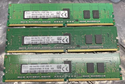 12GB (3 Sticks) SK Hynix 4GB 1RX8 PC4-2133P-RD0-11 ECC REG HMA451R7AFR8N-TF - Image 1 of 3
