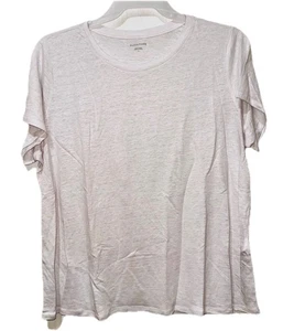 NWOT Eileen Fisher Organic Linen Jersey Crew neck Tee T Shirt 2X White - Picture 1 of 5