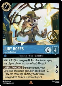 Disney Lorcana TCG Susurros en el Pozo Judy Hopps-Lead Detective 150/204 Raro - Imagen 1 de 3