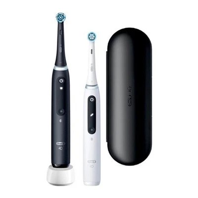 Oral-B Elektrische Zahnbürste - iO 5 + 2. Handstück - Matt Black/Quite White - Bild 1 von 4