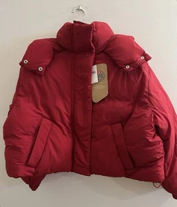 NWT $168 Gap M Big Puff Cropped Puffer Primaloft P.U.R.E Jacket Oversize # 8684 - Picture 1 of 12