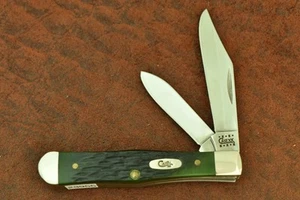 CASE XX USA 2000 HUNTER GREEN BONE MINI COKE BOTTLE KNIFE 6225 1/2 SS (23955) - Picture 1 of 6