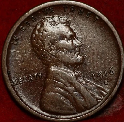 1916-S San Francisco Mint Copper Lincoln Wheat Cent - Image 1 of 2