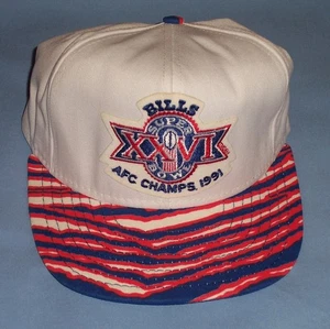ZUBAZ Buffalo Bills AFC Champs 1991 Super Bowl XXVI Snapback Cap/Hat - Picture 1 of 8