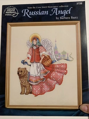 🪽Russian Angel Cross Stitch Pattern Booklet Barbara Baatz American Needlework - Image 1 of 2