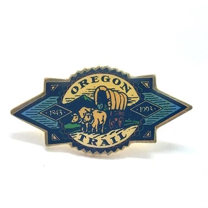 Oregon Trail 1843-1993 Wagon Oxen Pin Vintage Pioneer History Travel Collectors - Picture 1 of 3