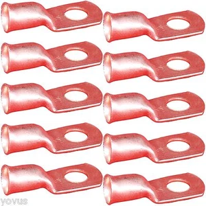 10 PACK 4ga Gauge 5/16 Ring Terminal golf cart car Battery cable wire COPPER lug - Picture 1 of 3