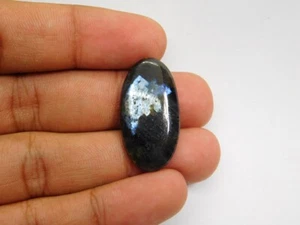 Piedra preciosa suelta cabujón de larvicita 100 % natural para joyería 18 quilates. ME-3914 - Imagen 1 de 5