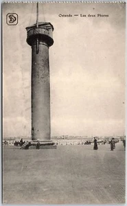 Ostende Bélgica Les Deux Phares Faro Monumento Postal - Imagen 1 de 2