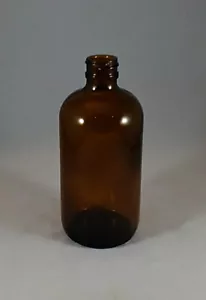 8 oz Amber Boston Round Glass Bottles 28-400,Mult Lot Sizes, Cosmetics,Chemistry - Picture 1 of 8