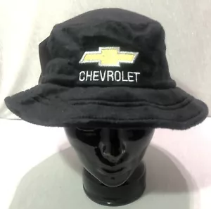 Chevrolet Logo Black Bucket Hat Micro Furr GM Chevy Cap New ๐ ๐๐ผ ๐ฅ - Foto 1 di 3