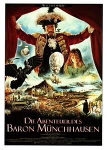 Filmplakat-Postkarte, DIE ABENTEUER DES BARON MÜNCHHAUSEN, mit John Neville 1988 - Bild 1 von 1
