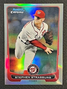 2012 Bowman Chrome Refractor Stephen Strasburg Washington Nationals #154 - Picture 1 of 2