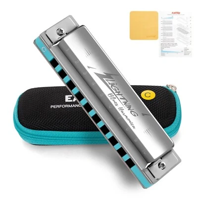 EASTTOP Harmonica Advanced Diatonic Harmonica 10Holes Blues Harp Mouth Organ New - Image 1 of 4