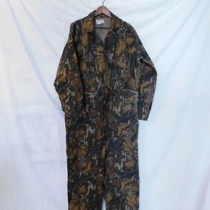 VTG Mossy Oak Coveralls Mens Large Regular Fall Foliage Camo Hunting USA Made - Picture 1 of 6