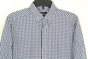 Bar III Men's Navy & White Gingham Slim Fit Shirt Size S - Picture 1 of 5