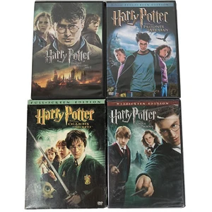 Harry Potter DVD Movies Lot of 4 Prisoner Azkaban Deathly Hallows Order Of Phx ￼ - Picture 1 of 6