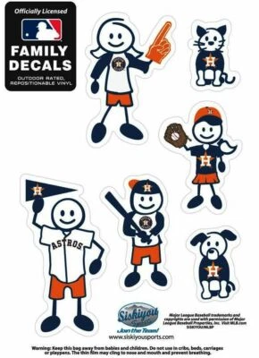 Houston Astros Outdoor Rated Vinyl Family Decals MLB Licensed Baseball - Image 1 of 3
