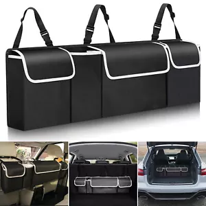 Car Trunk Organizer Interior Accessories Back Seat Storage Bag Oxford w/ 4Pocket - Picture 1 of 7