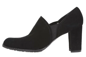 STUART WEITZMAN Womens Black Slip On Suede Heel Pumps Block Heels Size 8.5 M - Picture 1 of 5