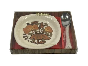 Palissy Ceramic Jam Dish & Spoon Kismet Design Vintage Royal Worcester Boxed - Picture 1 of 16