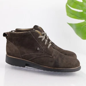 Finn Comfort Women's Cranston Boot Size 7.5 Brown Suede Chukka Lace Up Bootie - Picture 1 of 14