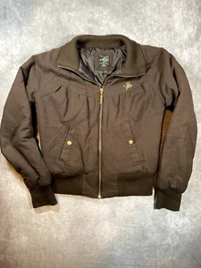 South Pole Jacket Mens M Bomber Brown Multi-Pocket Flight Army USA - Picture 1 of 6
