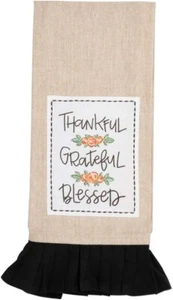 THANKFUL GRATEFUL BLESSED Cotton Kitchen Tea Towel Brownlow NEW 18 x 28 - Picture 1 of 1