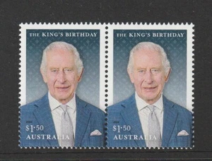 Australia 2024: Cumpleaños del Rey - Estampillas - Pares unidos - MNH - Imagen 1 de 1