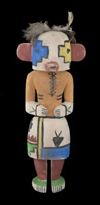 Ancienne Poupée style Kachina guerrier Zuni Hopi amérindienne 32 cm # BD - Picture 1 of 5
