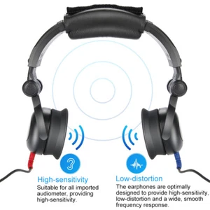 Audiómetro Audífonos Audiometría Detección Auditiva Audífonos Sobre la Oreja - Imagen 1 de 9