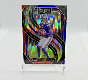 Justin Jefferson- 2024 Select Prizm Red and Blue Shock #174 - Minnesota Vikings - Picture 1 of 2