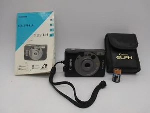 Canon Elph Jr. APS Film Camera W/ 26mm f2.8 Wide Angle Lens Black TESTED WORKS - Picture 1 of 24